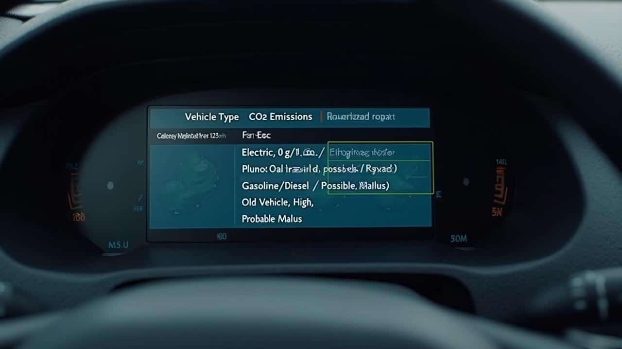 Carte grise V7 : Taux d'émissions CO2 du véhicule